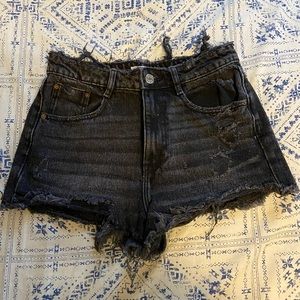 ZARA Black Jean Shorts